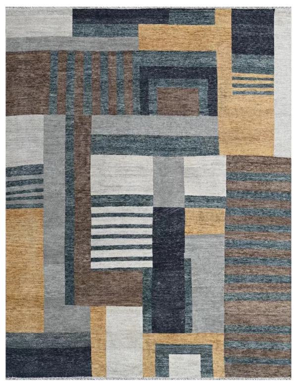 8' 00" x 9' 10" 	India wool hand knotted Rug- 5285