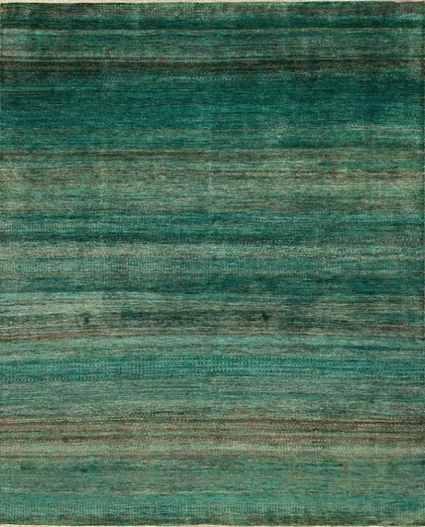 2' 00" x 3' 00" Topanga Aqua Marine Design Indian Rug