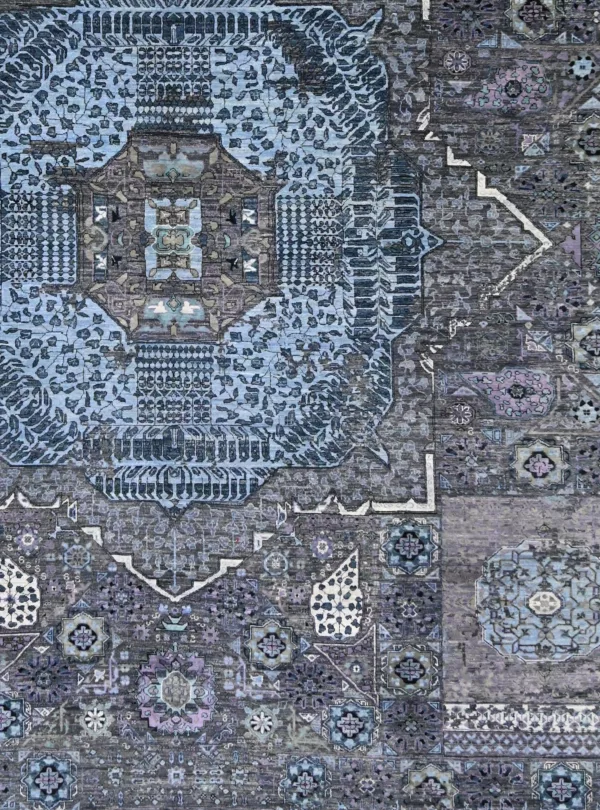 9' 10" x 13' 04" Indigo Collection Pakistani Rug - Image 2