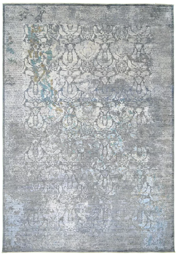 9' 10" x 14' 03" Indigo Collection Pakistani Rug