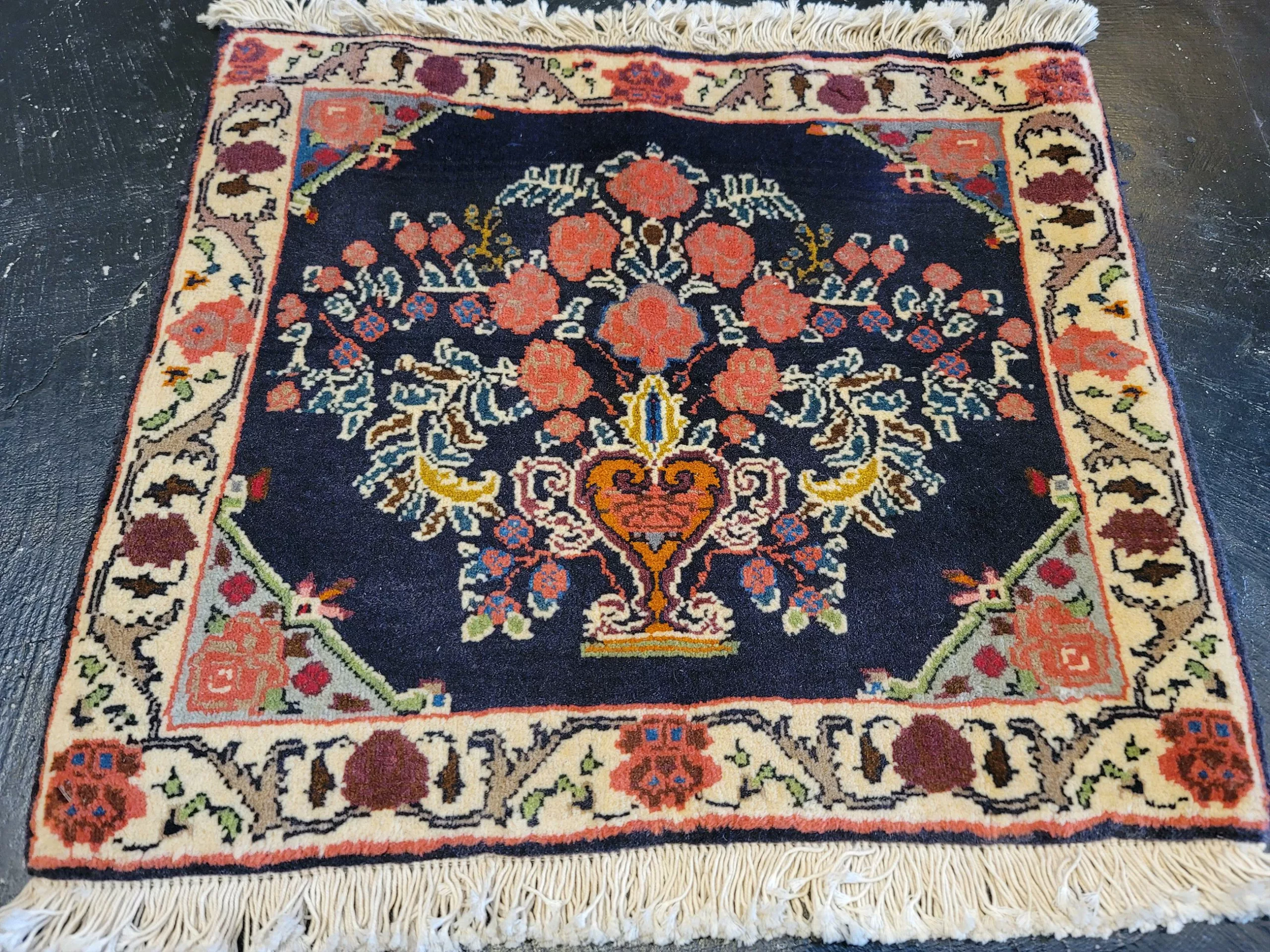 1' 08" x 1' 11" Wool Rug- 4960