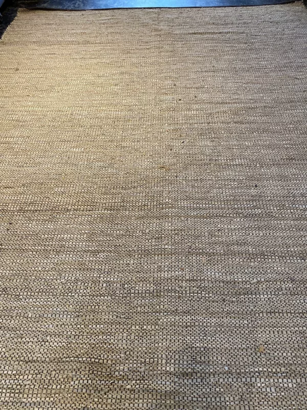 9' 00" x 12' 00" Hemp and Leather Rug- 4315