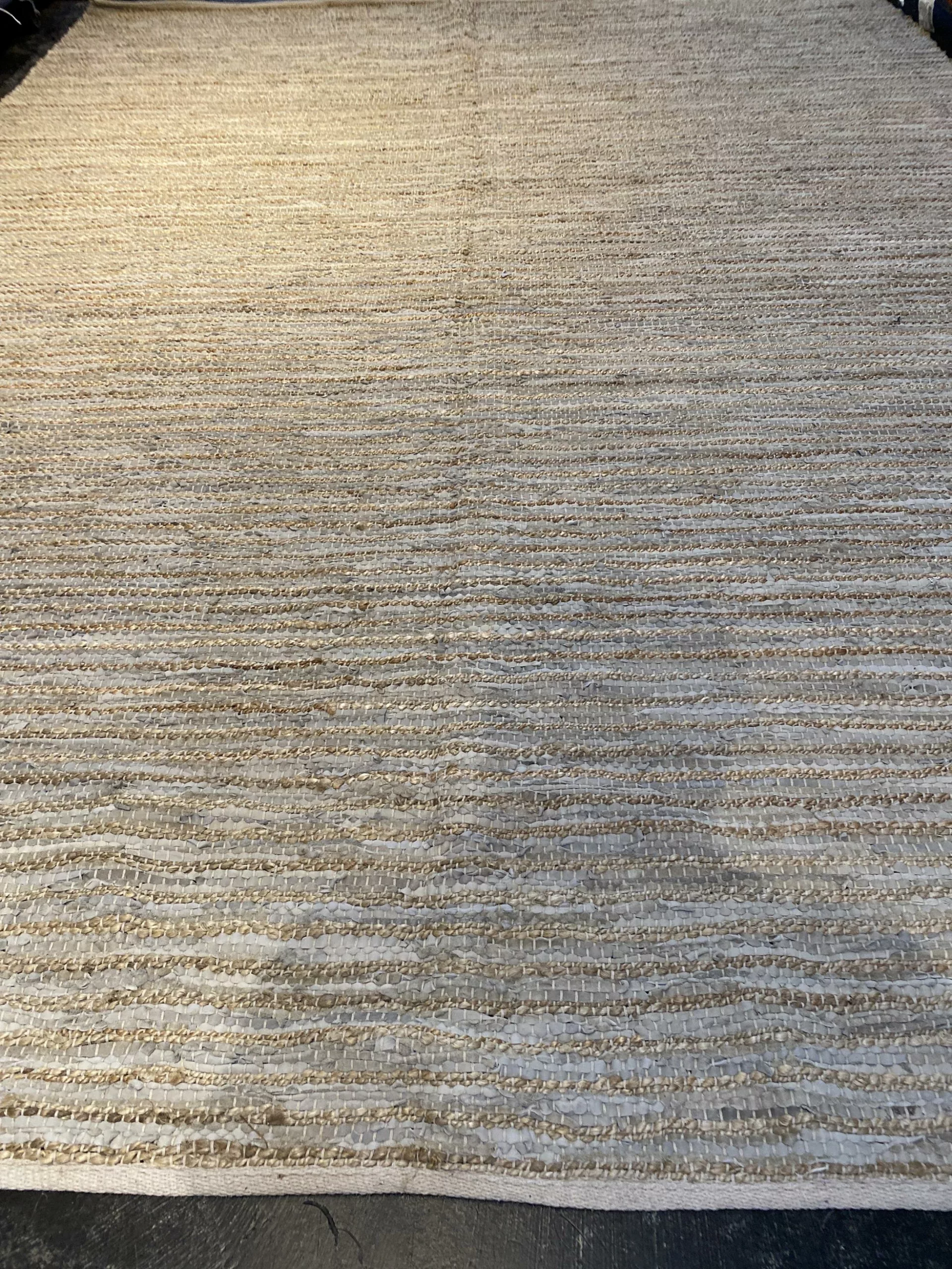 9' 00" x 12' 00" Hemp And Leather Rug- 4321
