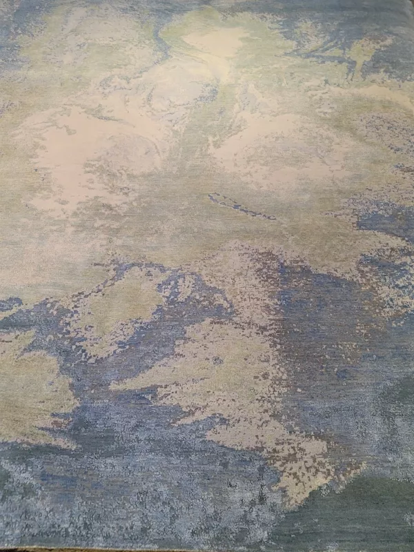 9' 02" x 11' 11" Wool & Silk Rug- 5950