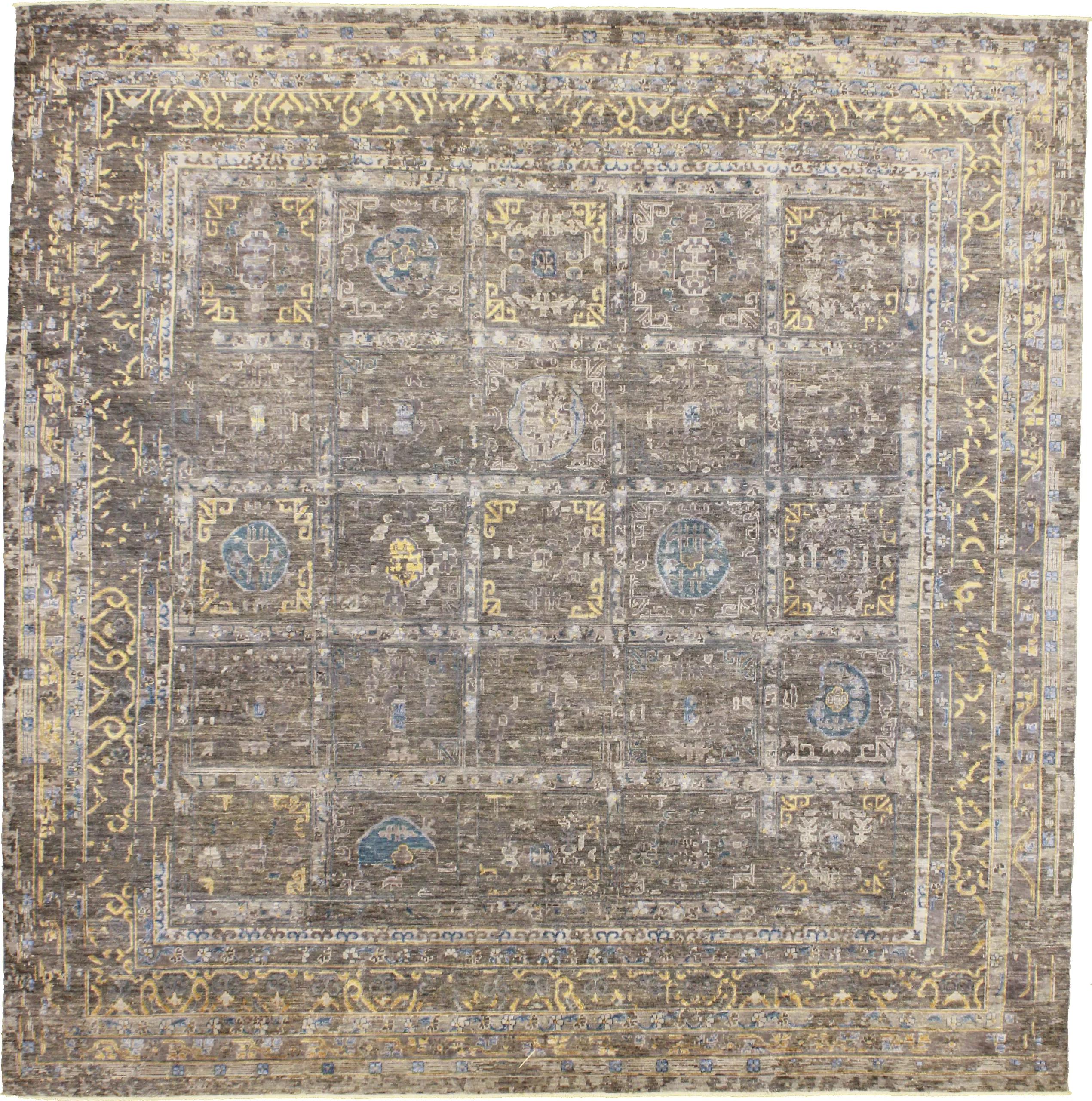 9' 09" x 9' 10" Indigo Collection Pakistani Rug