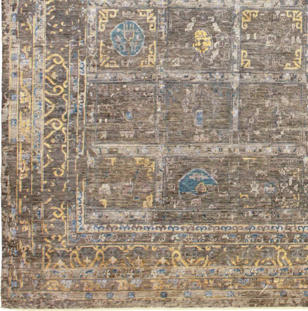 9' 09" x 9' 10" Indigo Collection Pakistani Rug