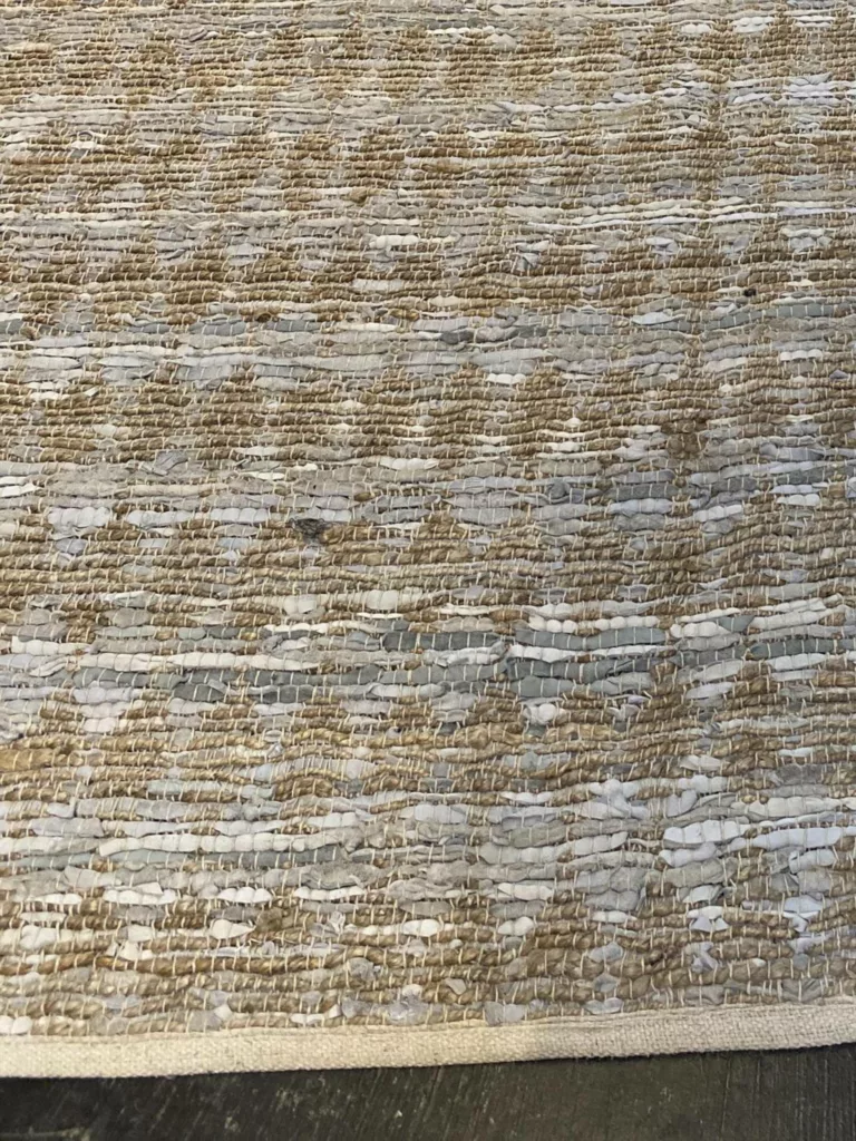 9' 00" x 12' 00" Hemp And Leather Design From India