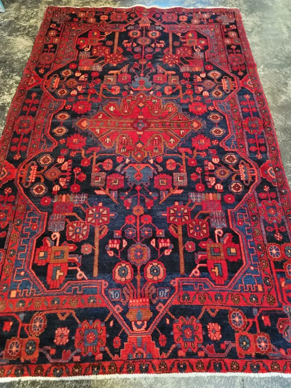 5' 02" x 8' 06" Vintage Persian Rug- 5305