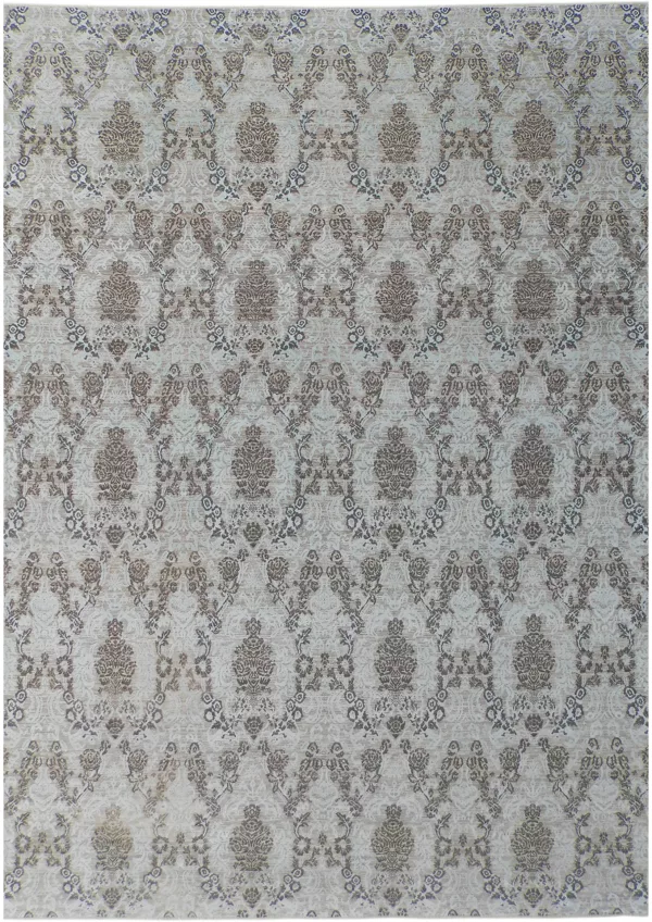 13' 11" x 20' 01" Wool & Silk Indigo Rug- 4916