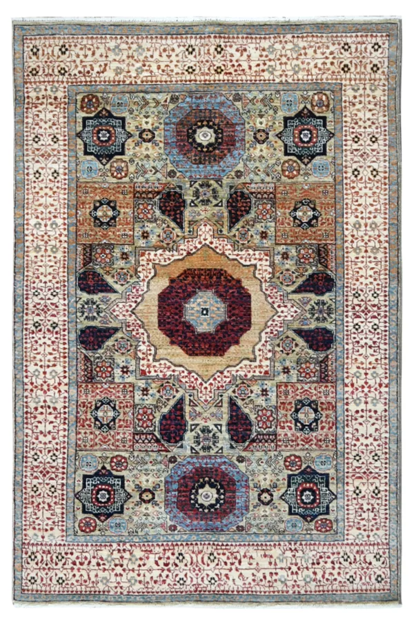 4' 00" x 5' 10" Farahan Collection Pakistani Rug