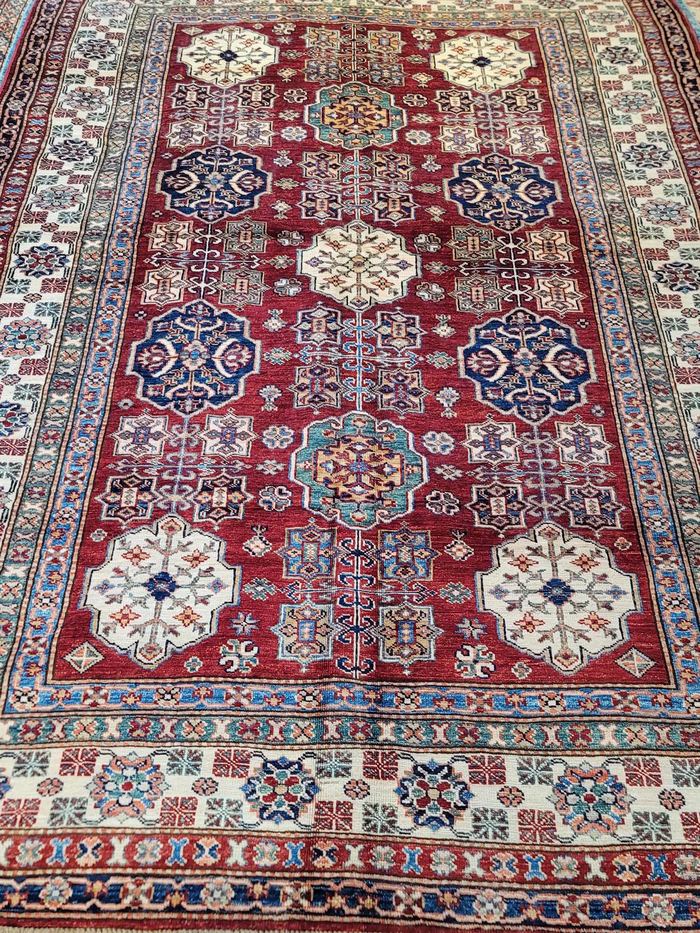 5' 08" x 8' 02" Wool Kazak Rug- 6358