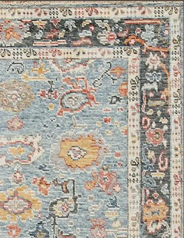 8' 00" x 10' 06" VICTORIA SKY BLUE Design Indian Rug - Image 2