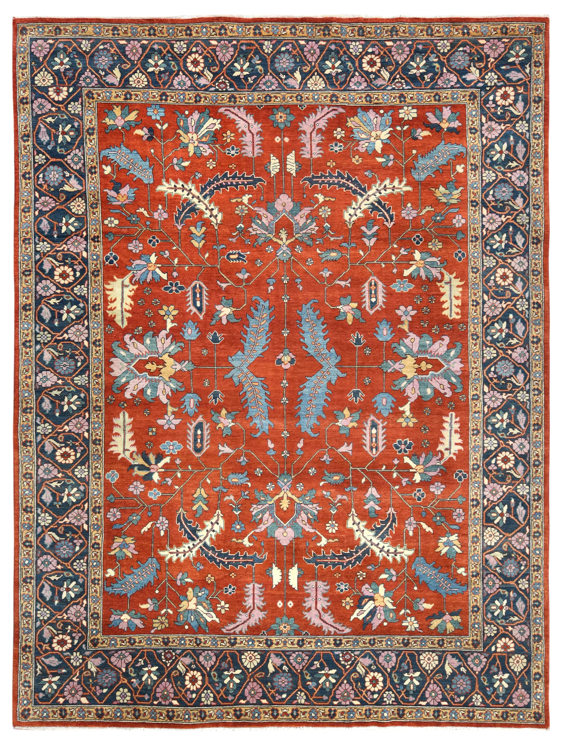 8' 09" x 11' 07" Wool Heriz Rug- 5269