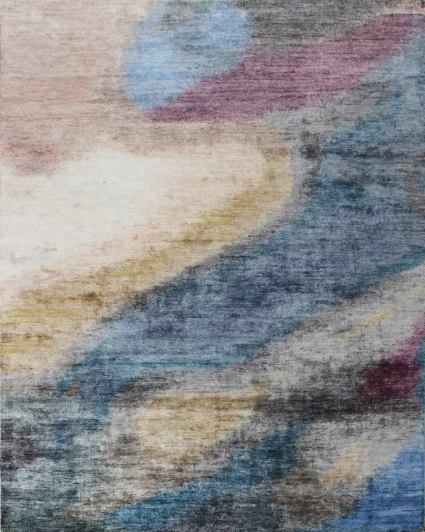 2' 00" x 3' 00"  Wool & Silk Jade Rug- 5041