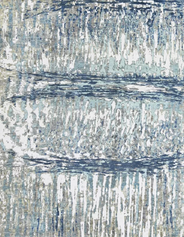 10' 02" x 14' 02" Indigo Collection Pakistani Rug - Image 2