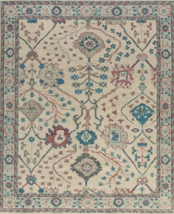 8' 00" x 10' 00" Ivory Rose Rug Collection- 6594 - Image 2