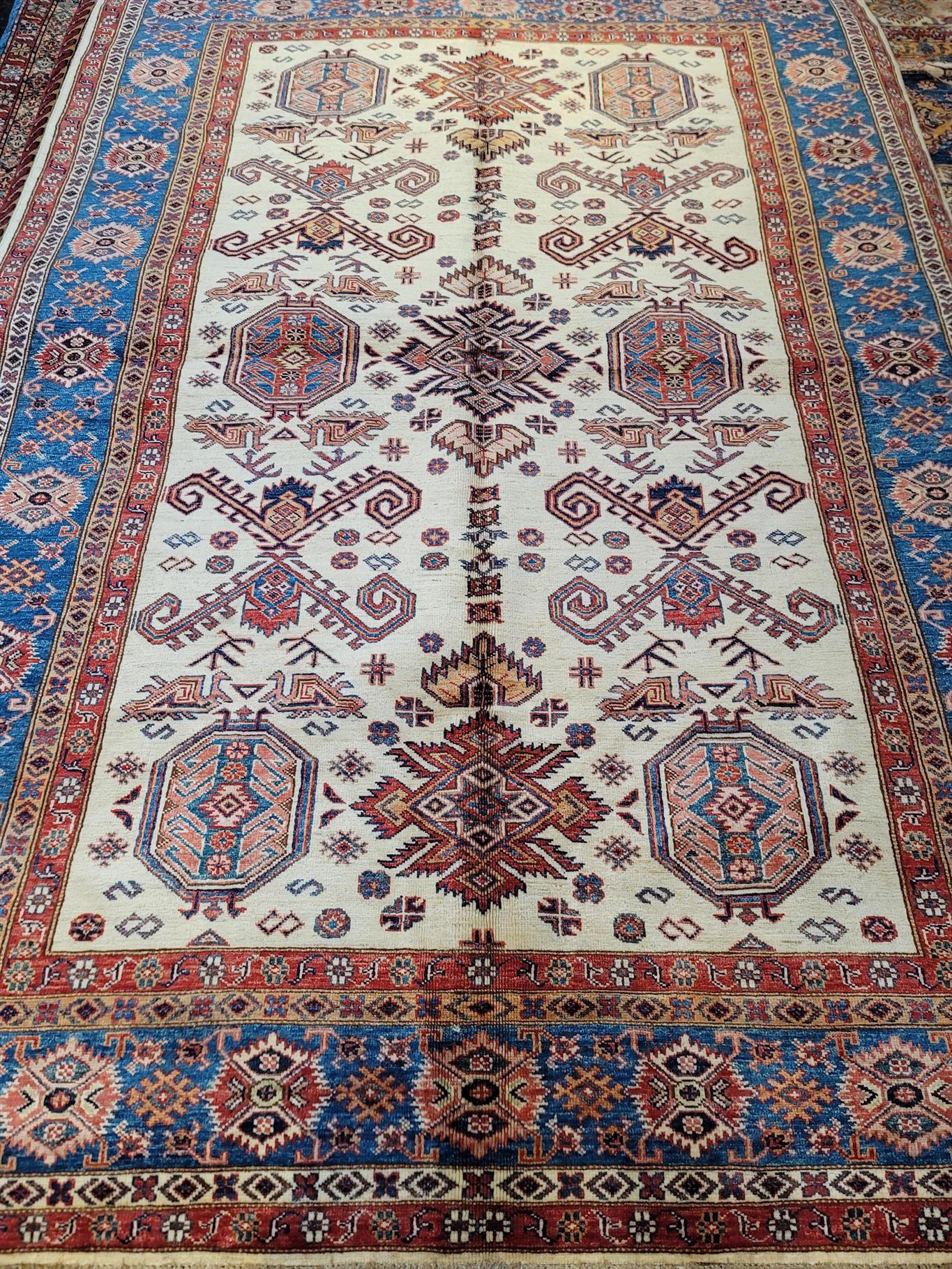 6' 00" x 8' 06" Wool Kazak Rug- 6363