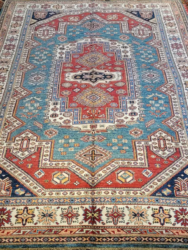 6' 00" x 8' 09" Wool Kazak Rug- 6365