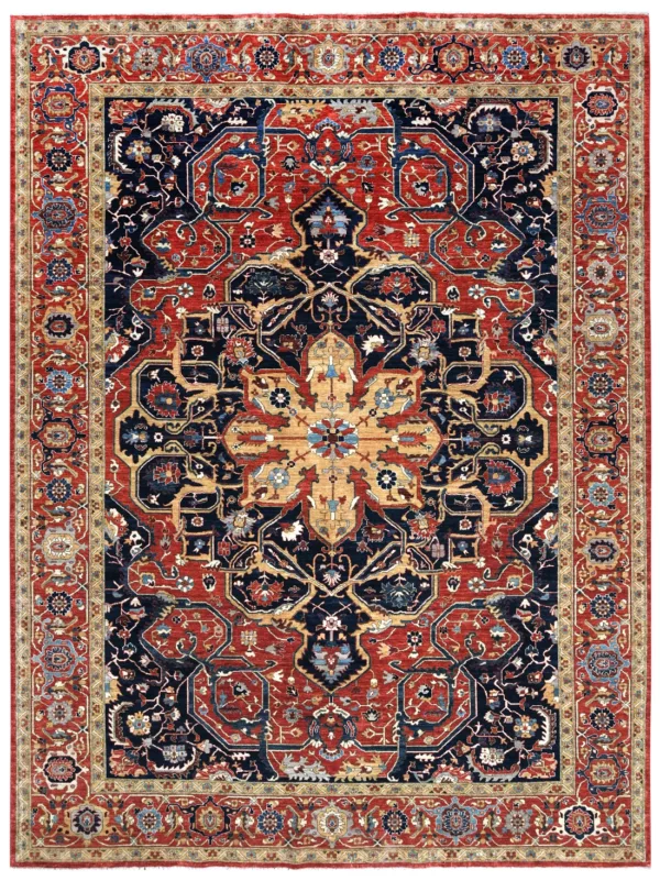 10' 02" x 13' 09" Wool Hand Knotted Rug- 6623