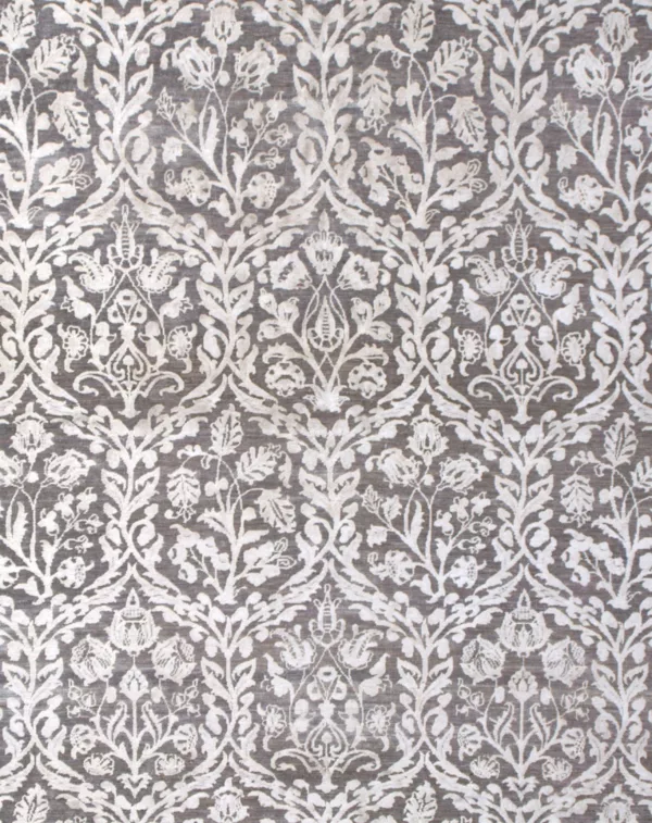 Afghan Hand-Knotted Wool & Silk Pearl Collection Rug 7'11" x 10'01" - Image 2