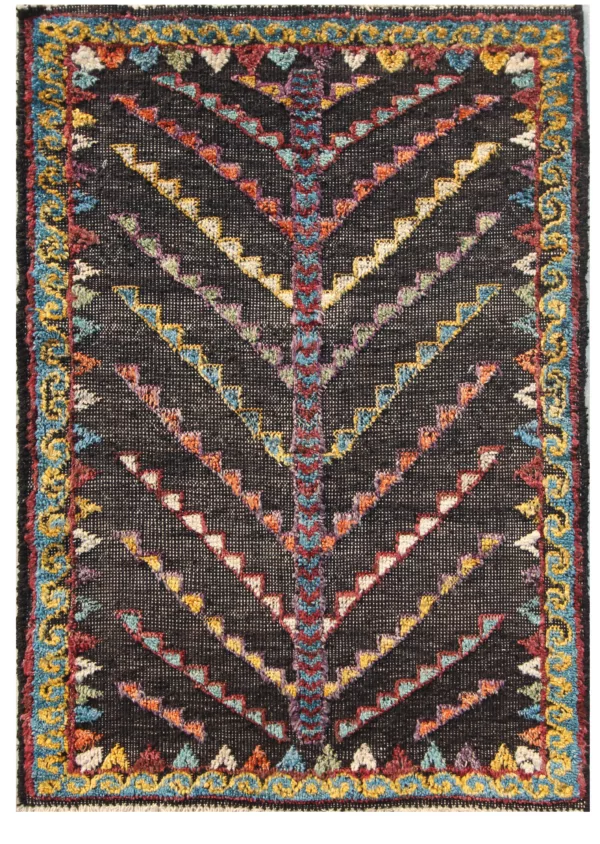 Souf Collection Afghan Wool 2' 02" x 3' 01"