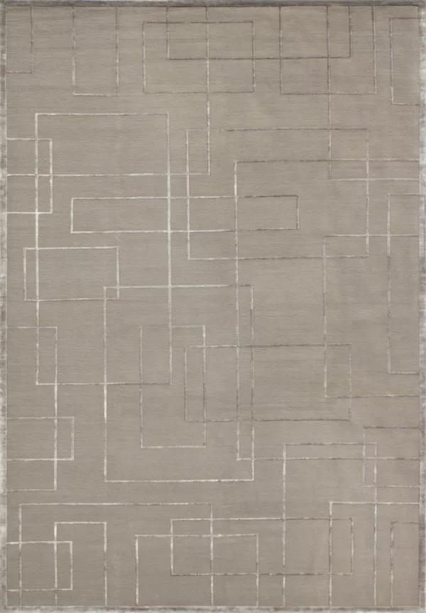 10' 01" x 14' 06" Maze Tibetan Weave Rug