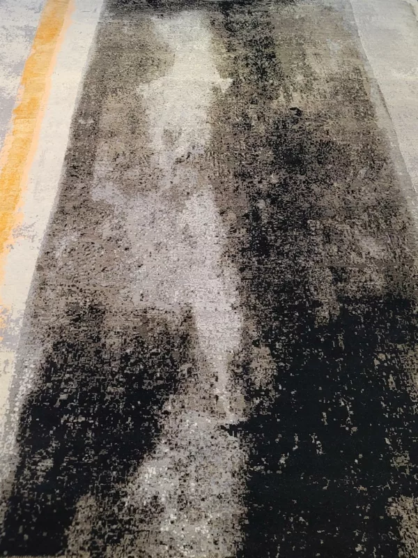 9' 01" x 12' 00" Aurora Black Grey Rug - Image 2