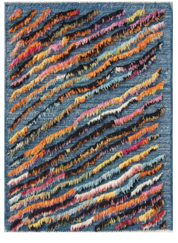 Souf Collection Afghan Wool Rug 2' 01" x 2' 10"