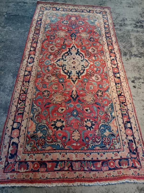 4' 01" x 8' 07" Old Persian Sarouk Rug
