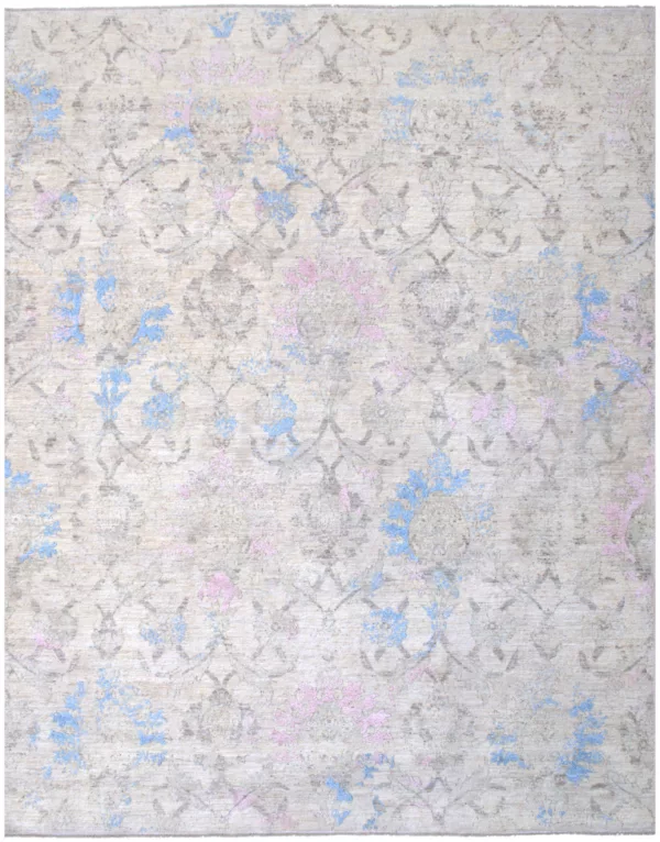 8' 00" x 9' 11" – Indigo Collection Wool & Silk Rug from Pakistan