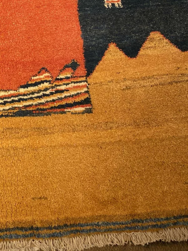 5' 08" x 7' 11" Persian Gabbeh Wool Rug – Hand Knotted in Iran - Image 2
