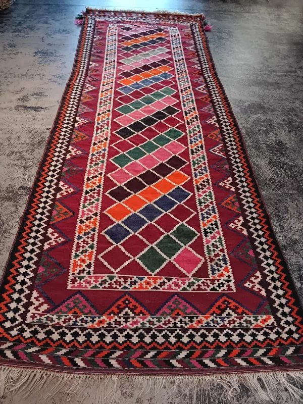4' 00" x 11' 09" Persian Kelim Rug