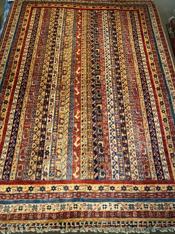 4' 10" x 6' 09" Wool Shaal Rug