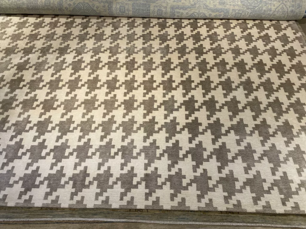 9' 00" x 12' 00" Modern Wool Rug – Nepal Hand Knotted