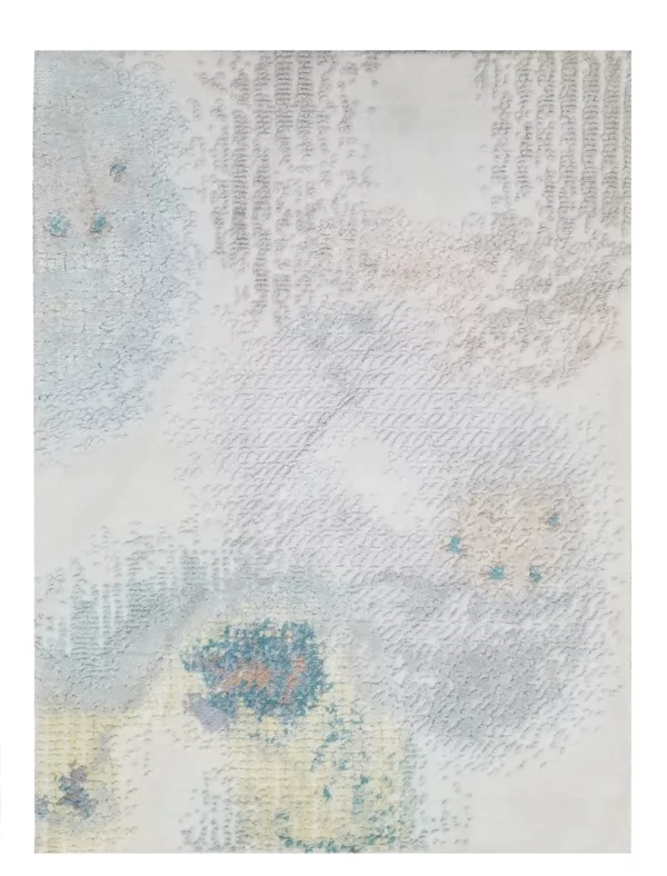 2' 00" x 2' 11" Wool & Silk Tibetan Rug