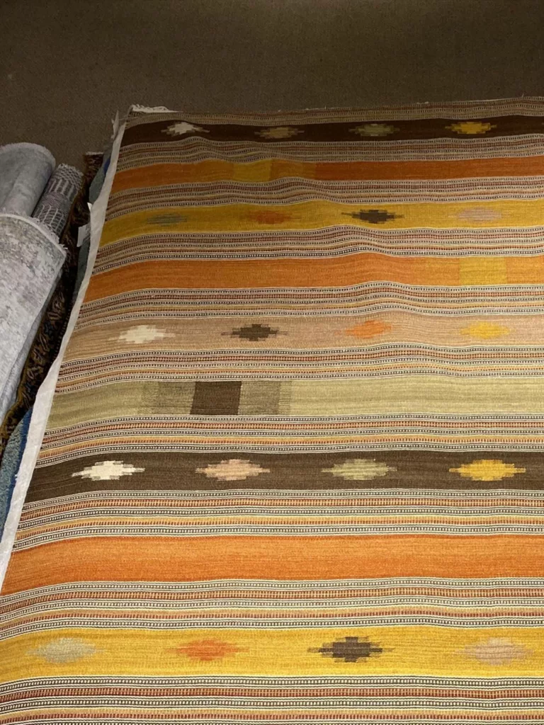 6' 00" x 9' 00" Indian Kilim Wool Rug – Handwoven Flatweave