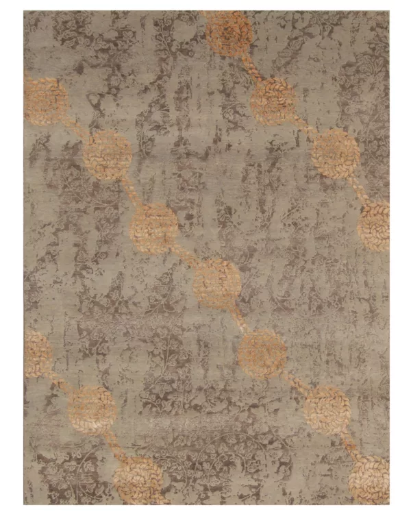 7' 09" x 10' 03" Indian Damask Rug