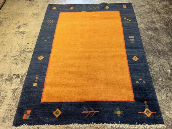 5' 00" x 6' 08" Persian Gabbeh Wool Rug – Hand Knotted from Iran