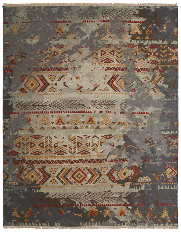 2' 00" x 3' 00" Wool Rug from India – Kal Collection, Design SU-494