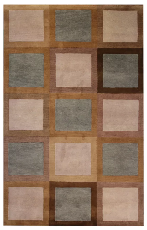 5' 00" x 8' 00" Deco Collection Hand-Knotted Wool Rug – India