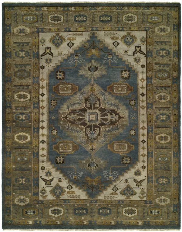 2' 00" x 3' 00" Handcrafted Wool Rug from India – Kal Collection, Design AN-049