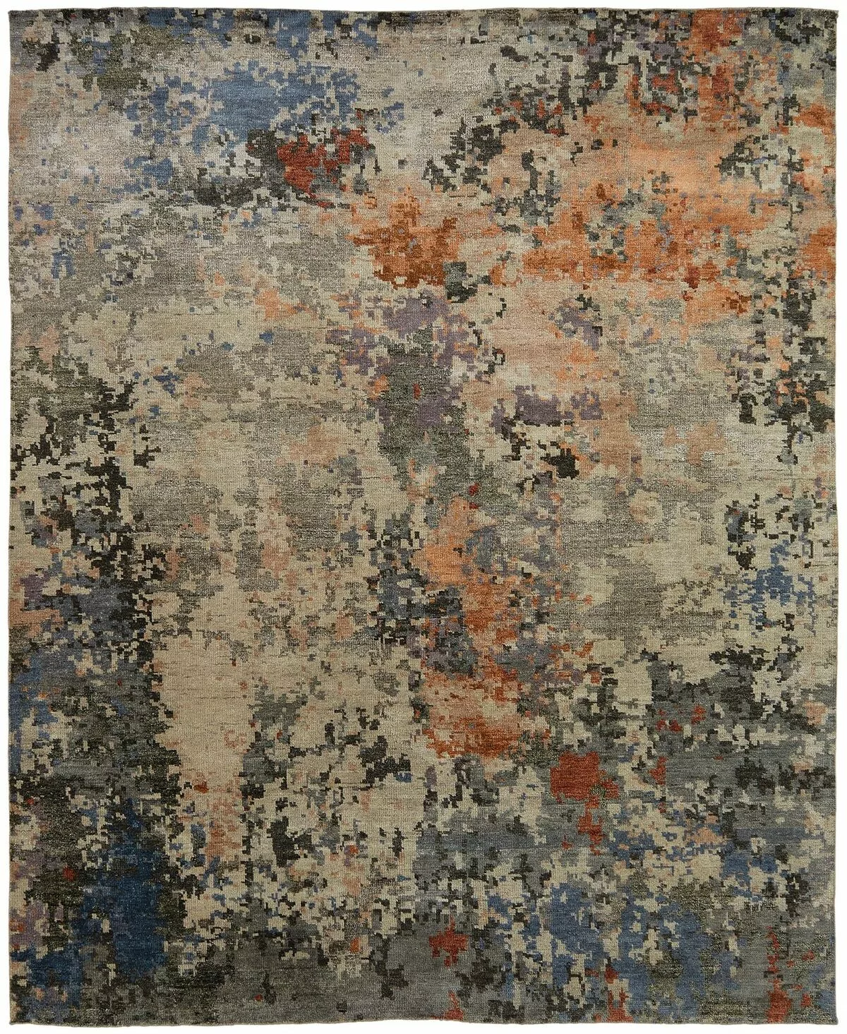 2' 00" x 3' 00" Stylish Wool and Linen Rug from India – Kal Collection