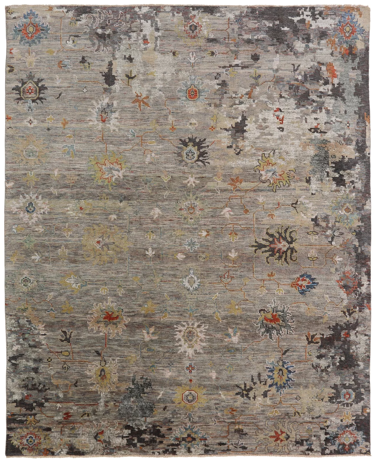 2' 00" x 3' 00" Contemporary Wool and Viscose Rug from India – Kal Collection