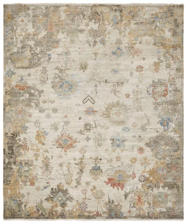 2' 00" x 3' 00" Wool & Viscose Rug from India – Kal Collection, Design AK-421