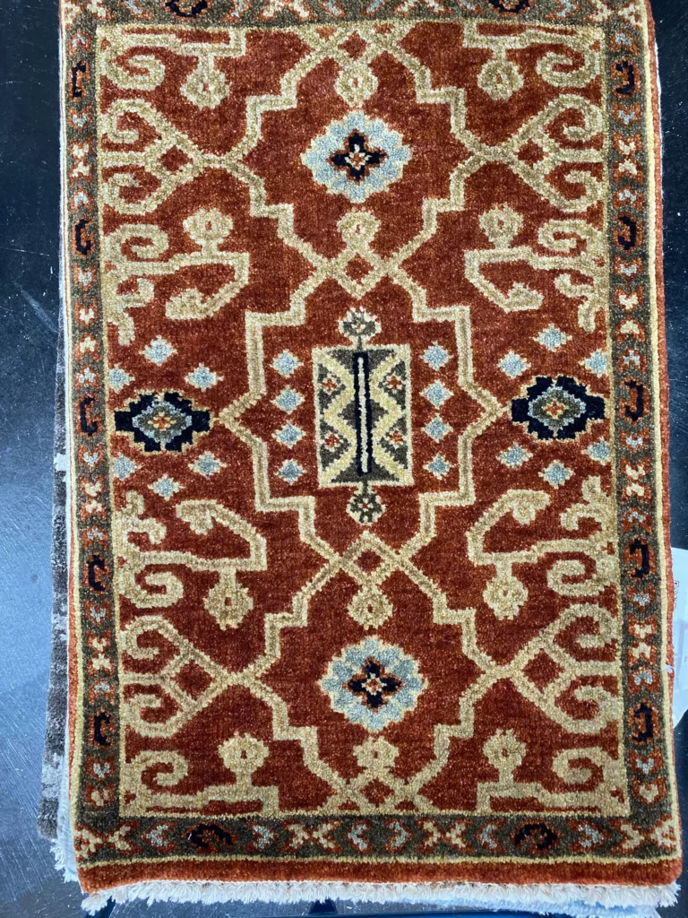 2' 00" x 3' 00" Elegant Wool Rug from India – Kal Collection, Design AN-041
