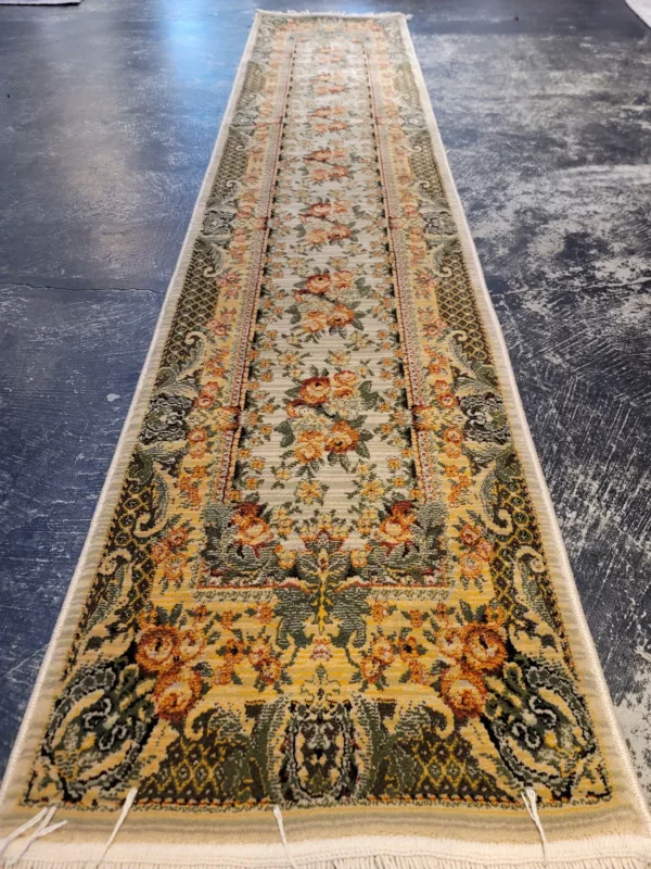 2' 00" x 9' 07" Machine Made Polypropylene Vintage Rug